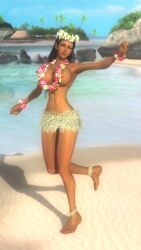 1girls 3d beach female female_only hula nico_robin one_piece repinscourge solo