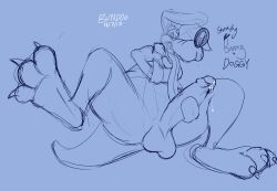 1boy 2017 anthro asylum autofellatio bundog claws crash_(series) furry kangaroo male male_only monochrome ripper_roo sketch solo straitjacket tail