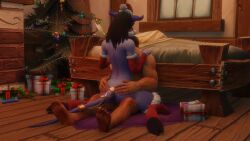 1boy 1girls 2021 3d 60fps animated ass_grab athletic_female balls breast_sucking breasts christmas christmas_hat christmas_outfit cowgirl_position cum cumdrip cumshot draenei draenei_female hi_res human human_penetrating interspecies longer_than_one_minute looking_at_another loop medium_breasts moaning morilymory mory munt_works music nipples nude nude_female nude_male penis skaar sound stockings straight vaginal_penetration video world_of_warcraft