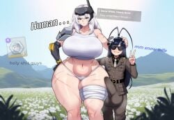1futa 2d 2girls ai_generated antenna_hair ass balls bandaged_arm bandages belt big_ass big_balls big_breasts big_butt big_cock big_penis big_testicles big_thighs bigger_female bleach blue_hair breasts bulge bulge_through_clothing bulge_under_clothes closed_mouth cock curvy english english_text erection erection_under_clothes female field flat_chest flat_chested flower flower_field futa/female futa_with_female futanari gigantic_balls gigantic_testicles gigigens giselle_gewelle goddess_of_victory:_nikke goggles hand_on_another's_head hand_on_own_hip head-mounted_display height_difference huge_ass huge_balls huge_breasts huge_butt huge_cock huge_testicles huge_thighs jacket large_ass large_balls large_breasts large_butt large_cock large_penis large_testicles large_thighs larger_female long_hair looking_at_viewer massive_balls massive_breasts massive_cock massive_penis massive_testicles mechanical_arms military military_jacket military_uniform mountain mountainous_horizon navel necktie nikke outdoors panties penis penis_bulge prosthesis prosthetic_arm scar scar_on_leg scar_on_stomach shirt shorter_futa single_mechanical_arm size_difference small_but_hung smaller_futa smile snow_white_(nikke) standing steam sunglasses taller_female testicles text thick_ass thick_butt thick_cock thick_penis thick_thighs thighs underwear uniform v white_hair white_necktie white_panties wide_hips yellow_eyes