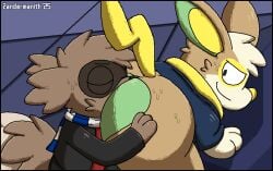 2025 2d_animation anal animated anthro artist_name ass big_butt blinking bottomless bottomless_anthro bottomless_male breath brown_body brown_fur closed_eyes clothed clothed_anthro clothed_male clothing dated digital_media_(artwork) duo ellipsis fur generation_3_pokemon generation_8_pokemon green_body green_fur hand_on_butt head_tuft hi_res looking_at_another looking_back looking_back_at_another male male_focus nintendo oral pattern_clothing pattern_scarf pixel_(artwork) pixel_animation pokemon pokemon_(species) raised_tail rimjob rimming scarf sex smile striped_clothing striped_scarf stripes tail tan_body tan_fur text tuft white_body white_fur yamper yellow_body yellow_fur zandermanith zigzagoon