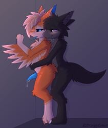 against_surface against_wall ahe_gao alley alley_sex anal anal_sex anthro anthro_on_anthro anthro_penetrated anthro_penetrating anthro_penetrating_anthro avali bedroom_eyes bite biting_another black_body black_fur blep blush bodily_fluids cheek_tuft chest_tuft claws clothing digital_drawing_(artwork) digital_media_(artwork) draggy_(draggysmut) draggyavali dragon duo erection facial_tuft fangs feathers full-length_portrait fur furred_dragon furred_scalie genital_fluids genitals gloves grey_body grey_fur handwear hi_res inner_ear_fluff leg_markings looking_pleasured male male/male male_penetrated male_penetrating male_penetrating_male markings mythological_creature mythological_scalie mythology narrowed_eyes neck_bite nude open_mouth orange_body orange_fur outside paws penetration penis portrait precum scalie seductive sex signature smile socks_(marking) standing standing_sex tail tapering_penis teeth tongue tongue_out tuft white_body white_fur wings