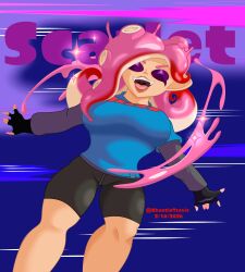 1girls aura bluesky_link chaotictravis clothed_female clothing dated female female_focus female_only fully_clothed fully_clothed_female octoling octoling_girl octoling_rival scarlet_the_octoling splatoon splatoon_3 splatoon_oc
