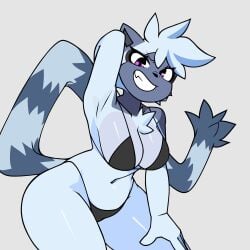 1girls anthro armpit_crease armpit_fetish armpits belly_button big_breasts bikini boobs breasts busty clothed covered_breasts covered_nipples covered_pussy curvaceous curvy curvy_female curvy_hips digital_drawing_(artwork) digital_media_(artwork) fangs female female_only fur furry furry_female furry_only grey_body hi_res hips hips_wider_than_shoulders hourglass_figure huge_breasts humanoid idw_publishing lemur long_tail mammal milkers navel posing purple_eyes ryuuuk1 sexy sexy_body sexy_pose shiny shiny_breasts shiny_skin simple_background smile solo sonic_(series) sonic_the_hedgehog_(comics) sonic_the_hedgehog_(idw) sonic_the_hedgehog_(series) striped_tail swimwear tail tangle_the_lemur thick_thighs thighs thin_waist voluptuous voluptuous_female wide_hips