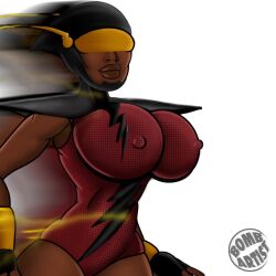 1girls big_breasts bombartist breasts brown_body brown_skin busty cleavage curvy dark-skinned_female dark_skin eyes hair heroine hips hourglass_figure human humanoid legs lips original_character speedster superhero superheroine thick thick_legs thick_thighs thighs voluptuous wide_hips