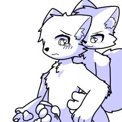 anthro bodily_fluids canid canine canis colorless cuddling dcat07 domestic_cat duo felid feline felis fluffy forced genitals hi_res holding_penis humanoid line_art male male/male mammal masturbation paws penis rape tears unknown_character wolf