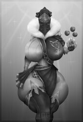 big_breasts ded_boris looking_at_viewer protea_(warframe) thick_thighs walking warframe