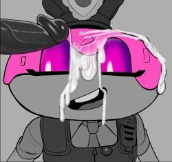 1boy 1girls 2025 after_orgasm after_sex anthro closed_eyes constable_sprinkle cum cum_drip cum_in_mouth cum_on_face cum_on_head dark-skinned_male dark_skin donut doughnut female female_anthro food food_creature food_humanoid fortnite hat humanoid interspecies living_food male nicoguer nude nude_male open_mouth police police_hat police_officer police_uniform policewoman smile video_games