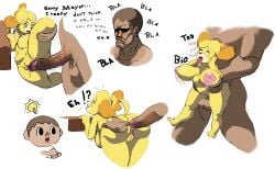 absurd_res anal anal_sex animal_crossing anthro ass big_breasts big_butt breasts canid canine duo english_text female fleshlight_position free_use hi_res human isabelle_(animal_crossing) mammal nintendo penetration rough_sex sex shortstack size_difference text yuriben