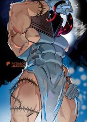 bara gay jaxcian male male_only nipples nipples_outside non-human pyramid_head silent_hill solo solo_focus solo_male zombie