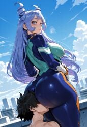 ai_generated ass_on_face big_ass big_breasts big_butt big_thighs blue_eyes blue_hair boku_no_hero_academia city_background cute eating_ass face_in_ass hadou_nejire hero_outfit_(mha) huge_ass huge_breasts huge_butt huge_thighs miyuai my_hero_academia nejire_hado nejire_hado_(hero_outfit) periwinkle_hair royal_blue_eyes sexy sexy_body superheroine thick thick_ass thick_butt thick_legs thick_thighs tight_clothing tight_fit