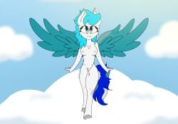 anthro breasts cloud equid equine female friendship_is_magic galaxystardubs hasbro hi_res hooves horse mammal my_little_pony mythological_creature mythological_equine mythology pegasus pony scar solo spread_wings wings