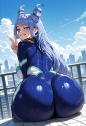 ai_generated ass_focus big_ass big_breasts big_butt big_thighs blue_eyes blue_hair boku_no_hero_academia city_background cute female female_only hadou_nejire hero_outfit_(mha) huge_ass huge_breasts huge_butt huge_thighs miyuai my_hero_academia nejire_hado nejire_hado_(hero_outfit) periwinkle_hair royal_blue_eyes sexy sexy_body superheroine thick thick_ass thick_butt thick_legs thick_thighs tight_clothing tight_fit