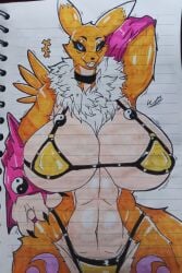 1girls abs anthro big_breasts bikini bikini_bottom bikini_top breasts busty child_bearing_hips curvy curvy_figure digimon digimon_(species) enormous_breasts female female_only giant_breasts gigantic_breasts hourglass_figure huge_breasts large_breasts little_cat massive_breasts renamon thick_thighs thighs voluptuous voluptuous_female wide_hips
