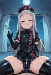 ai_generated ass_bigger_than_head ass_focus big_ass big_butt big_thighs black_panties blend_s bulge bulge_under_clothes femboy feminine_body feminine_male feminine_pose feminization ginwolf grey_hair hot kanzaki_hideri massive_ass massive_butt nurse nurse_cap nurse_clothing nurse_hat nurse_outfit nurse_uniform penis_on_penis sexy sexy_body thick thick_ass thick_butt thick_legs thick_thighs