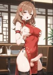 ai_generated blur_censor futanari looking_at_viewer maria_mikhailovna_kujou