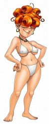 1girls ai ai_art ai_assisted ai_generated anonemus1 bikini cartoon_network ed_edd_n_eddy female fusionfall grok hair_over_eyes lee_kanker solo solo_female white_bikini
