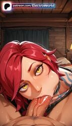 1boy 1girls 2026 ai_generated artist_name blowjob blowjob_face borderlands borderlands_3 clothed_female_nude_male cock dick electroworld fellatio female hi_res high_quality high_resolution highres licking lilith_(borderlands) nude oral oral_sex patreon patreon_username penis pov red_hair short_hair solo_focus stable_diffusion straight sucking uncensored watermark yellow_eyes