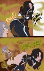 brap cd_projekt_red ciri female female_only ronindraw step-incest stepmother_and_stepdaughter stink_fumes stinky stinky_anus stinky_ass stinky_butt stinky_fart stinky_feet the_witcher_(series) the_witcher_3:_wild_hunt yennefer