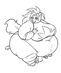 bbw big_ass big_breasts breasts bubble_butt cleavage facesitting female frisk_lk furry huge_ass huge_breasts overweight roxanne_wolf_(fnaf) ssbbw tagme thick_thighs wide_hips