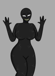 alien alien_girl ass big_breasts big_thighs black_body breasts female_focus female_only looking_at_viewer marvel marvel_comics nude nude_female she-venom silentdude01 symbiote symbiote_suit tagme thick_legs venom venom_(marvel) white_eyes