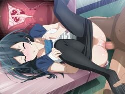 1girls ass black_hair black_legwear censored closed_eyes clothed clothed_sex clothing cross_section cum cum_in_pussy cum_in_uterus cum_inside female long_hair love_live! love_live!_nijigasaki_high_school_idol_club male penetration penis pussy sex silver_meteor spread_legs straight uterus vaginal_penetration x-ray yuuki_setsuna_(love_live!)