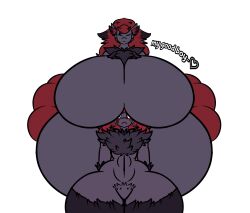 ambiguous_gender big_breasts breasts featureless_breasts female furry huge_breasts huge_thighs hyper hyper_breasts hyper_thighs muffyhecc muffyhecc_(character) no_nipples original_character pokémon_(species) pokemon pokemon_(species) tagme thick_thighs zoroark