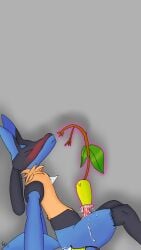 1boy anthro bellsprout blush blushing bodily_fluids cum cum_in_mouth cum_inside cum_on_penis cum_while_penetrated digital_drawing_(artwork) digital_media_(artwork) ejaculation fellatio fellatio_from_feral forced forced_oral genital_fluids genitals group hi_res lucario male nintendo oral oral_sex penetration penis pokemon pokemon_(species) sex smooth_skin sucking twofist video_games