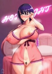 big_breasts big_thighs blush boruto:_naruto_next_generations breasts censored curvaceous curvy huge_breasts hyuuga_hinata large_penis love_hotel merkonig mosaic_censoring naruto negligee nightgown nipples plump pubic_hair puffy_pussy pussy smile smiling sweat sweating thick thick_thighs voluptuous