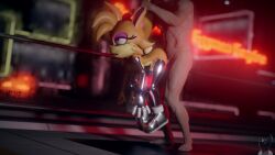 3d animated bunnie_rabbot cock_sleeve furry human human_on_anthro human_penetrating male/female sex shortstack small_but_busty sonic_(series) sound tagme twitchyanimation video