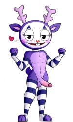 balls clothed deer dick femboy happy_tree_friends horns horny lechugansfw male mime mime_(htf) painted_face pink_nose sleeves socks_(marking) tail