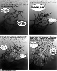 2003 animal_genitalia anthro anthro_on_anthro balls big_dom_small_sub biped bodily_fluids canid canine canis comic cum dci dialogue digital_drawing_(artwork) digital_media_(artwork) dominant duo ejaculation english_text erection genital_fluids genitals greyscale humanoid_genitalia humanoid_penis laboratory larger_male macro male male/male mammal masturbation messy micro micro_on_macro mink monochrome mustelid musteline nude orgasm penile penile_masturbation penis precum sex sheath size_difference size_play smaller_male speech_bubble text true_musteline wolf