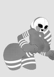 1girls black_body breasts five_nights_at_freddy's hss_dada marionette_(fnaf) puppet_(fnaf) rule_63 security_puppet_(fnaf) solo tagme thick_thighs thighs