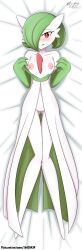 1girls boobs breasts censored censored_pussy curvaceous curves curvy curvy_body curvy_figure dakimakura dakimakura_design female female_gardevoir female_only game_freak gardevoir green_hair hair_over_one_eye luna_xd medium_breasts monster_girl nintendo nipples pink_nipples pokémon_(species) pokemon pokemon_(species) pokemon_only pokemon_rse pussy red_eyes short_hair solo solo_female tits vagina white_skin