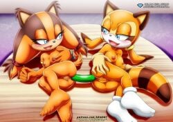 2girls anal anal_masturbation animal_genitalia bbmbbf diamond_level dildo dildo_in_ass double_dildo female furry groping_self marine_the_raccoon masturbation mobius_unleashed palcomix pietros_secret_club sega sex_toy sonic_(series) sonic_boom sticks_the_badger sticks_the_jungle_badger sticks_the_tejon yuri