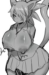 1futa areolae arms_crossed arms_crossed_under_breasts big_breasts blush breasts cat_ears cat_tail catgirl censored clothed clothing commissioner_upload final_fantasy final_fantasy_xiv futa_only futanari hair_over_one_eye huge_ass humanoid kusonikumarukun large_breasts miqo'te monochrome mostly_clothed nipples nipples_visible_through_clothing pale_skin penis penis_out penis_under_skirt pout school_uniform schoolgirl see-through_clothing sketch skirt solo standing sweat thick_thighs wide_hips zephyr_winds