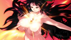 1girls breasts female female_focus female_only glowing nude shundou_heishirou tagme touhou utsuho_reiuji wings