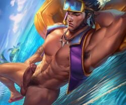 1boy azalien bich_hoan bichhoan gay jarvan_lightshield_iv league_of_legends male male_only pool_party_jarvan_iv solo tagme yaoi