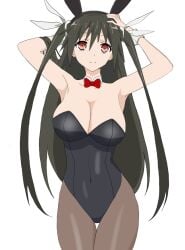 black_hair bunny_costume bunny_girl bunnygirl bunnysuit girl mayo_chiki mayo_chiki! red_eyes suzutsuki suzutsuki_kanade