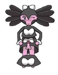 1boy anthro color crossdressing erection femboy gothitelle humanoid_penis male male_gothitelle male_only male_pokemon mewizkuit nintendo penis pokemon pokemon_bw simple_background skirt_down smooth_penis solo straight_hair toony