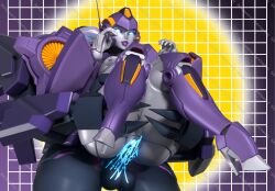 2026 3d 3d_(artwork) 3d_render big_breasts cybertronian female full_nelson grey_body male nautica purple_body purple_lipstick red_eyes soundpunk501 thick_thighs transformers vehicon visor yellow_eyes