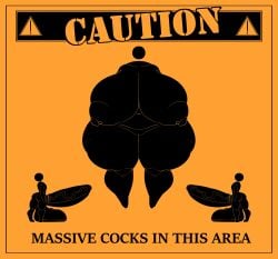 1girls 2026 2boys 2boys1girl big_ass black_body caution caution_sign cock_ring extreme_size_difference feitadenectar huge_ass hyper hyper_balls hyper_breasts hyper_penis hyper_testicles mature_female mature_male nipple_piercing nipples pictographics silhouette size_difference text warning warning_sign yellow_background