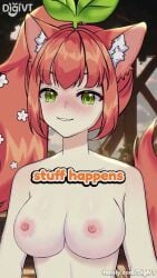 1girls after_masturbation breasts caption captions digivt furry ginger ginger_female green_eyes indie_virtual_youtuber indie_vtuber lewdtuber light-skinned_female light_skin nude red_hair red_hair_female redhead_female tagme tail_wag tail_wagging video virtual_youtuber vtuber