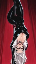 1girls ai_generated black_bodysuit black_cat_(marvel) black_catsuit black_latex black_latex_catsuit bodysuit catsuit choker cleavage exotic_dancer felicia_hardy female female_only latex latex_catsuit looking_at_viewer marvel marvel_comics nightclub pole pole_dancer pole_dancing spider-man_(series) strip_club stripper stripper_pole stripping striptease tagme white_hair