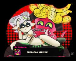 1boy 1girls chain_collar chain_leash chained chains cosplay crossover_cosplay dj_octavio enslaved female girl green_eyes inkling male marie_(splatoon) metal_bikini nintendo octopus purple_eyes slave slave_collar slave_leia_(cosplay) slave_outfit slavegirl splatoon squid squid_sisters star_wars tentacle white_hair yellow_eyes