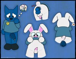 2boys absurd_res anal anal_sex animal_genitalia animal_penis anthro anthro_male anthro_on_anthro anthro_only anus artist_name badge balls blood blue_background blue_body blue_clothing blue_fur blue_penis blue_shirt blundercover blush border bottomless bottomless_anthro bottomless_male broadside_beach canid canine canine_genitalia canine_penis clothes clothes_lift clothing cock consensual dark_blue_penis dick digital_media_(artwork) disembodied_penis duo duo_male felixmcfurry functionally_nude functionally_nude_male furry furry_male furry_only gay glasses hand_on_face hand_on_own_face heart hi_09 highres hires howlz knot knotted_penis lagomorph lifting_own_clothes lifting_shirt lopps m/m male male/male male_anthro male_duo male_furry male_on_male male_only no-human no_human no_humans non-human non-human_only nosebleed officer only_furry only_male penetration penis pink_inner_ear pink_nose pink_penis plain_background png police police_badge police_officer police_uniform precum rabbit rabbit_penis sex shipwrecked_64 shirt shirt_lift shoes simple_background tail testicles thinking_about_another thought_bubble twitter_handle twitter_username video_games white_body white_fur wolf