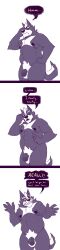 absurd_res anthro balls belly big_belly black_nipples black_nose canid canine canis chin_tuft chocolateandmilk eye_patch eyewear facial_tuft flaccid foreskin fur genitals grey_body grey_fur grey_penis head_tuft hi_res humanoid_genitalia humanoid_penis long_image male mammal moobs mouth_closed neck_tuft nipples nude overweight overweight_anthro overweight_male penis simple_background solo speech_bubble standing tall_image tuft vein veiny_penis white_background white_balls white_body white_fur wolf