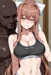 monika (doki doki literature club) from blacked
