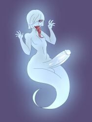 azamika343 boy femboy femboy_only femboydom ghost ghost_boy ghost_penis ghost_tail glowing glowing_body glowing_genitalia glowing_penis male monster monster_boy monster_cock original_character