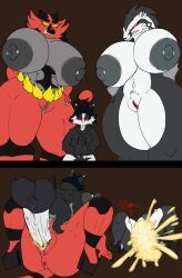 0range0rengi big_ass big_breasts big_penis breasts bubble_butt cleavage female furry gek_(notsafeforgek) huge_ass huge_breasts huge_cock incineroar instant_loss instant_loss_2koma nipples obstagoon penis pokemon pokemon_(species) sex shortstack size_difference tagme thick_thighs wide_hips